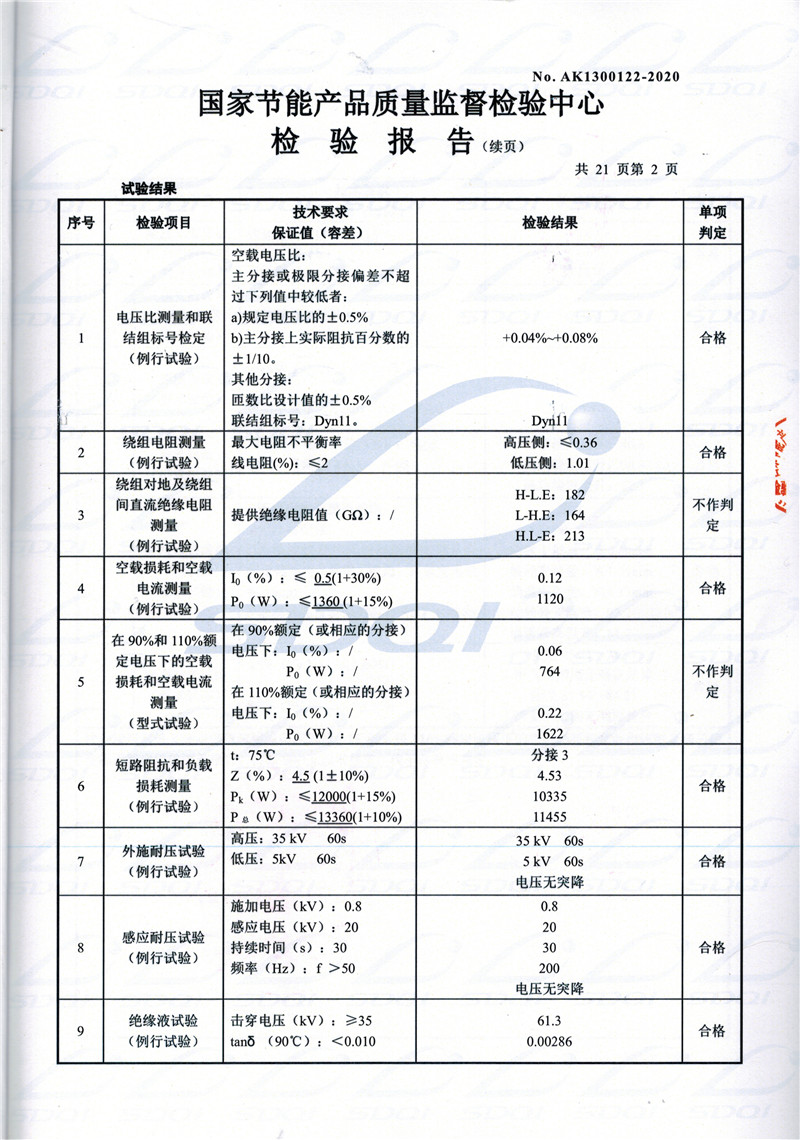 高低压试验报告-S11-1250美溪美溪美溪油浸式变压器-2.jpg